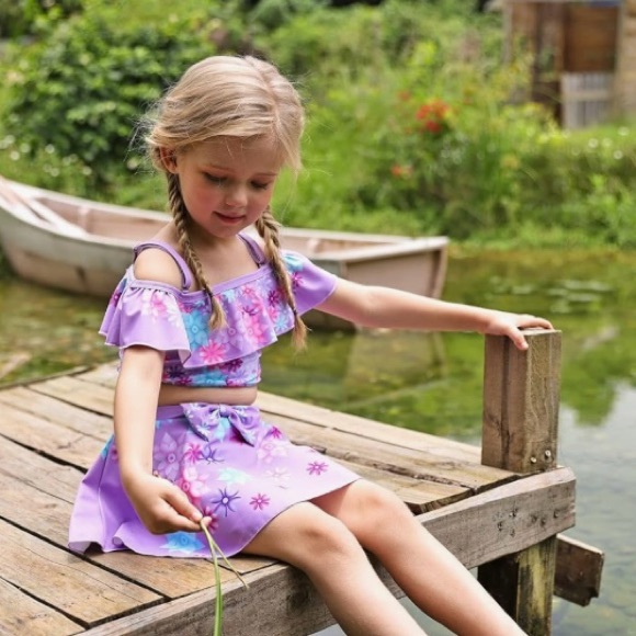 🎈ZhiXuan tong Toddler Girl 2-Piece Bathing Suit, Size 110 (4T), NIP - Picture 6 of 8